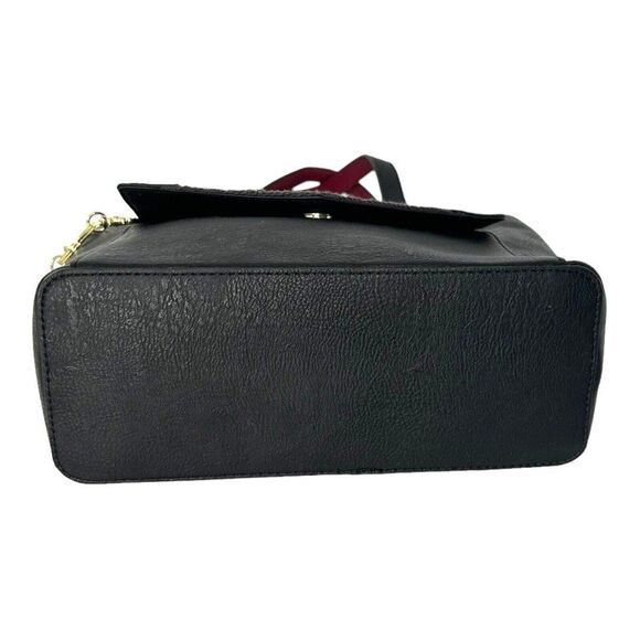 Harry Potter LOUNGEFLY Black Suit Tie Embroidered Crossbody Purse Rare Handle - Picture 6 of 12